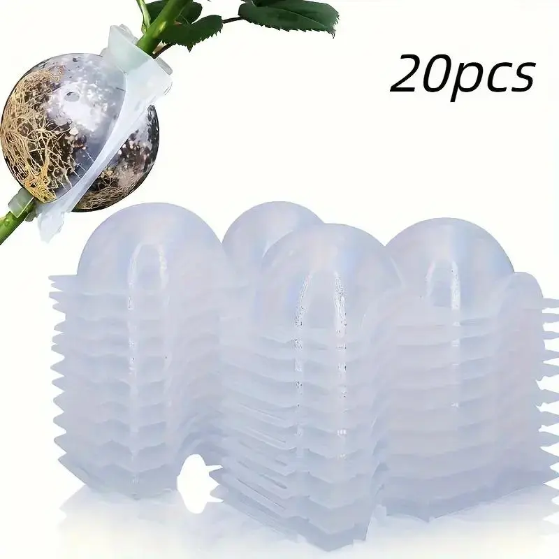 Plant High Pressure Reproduction Box, 20pcs/set Plastic Plant High Pressure Reproduction Box, Plant Rooting Ball, Garden Supplies for Home Garden, Planting Box Kit