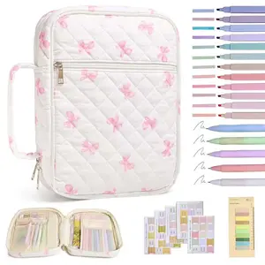 Bible Cover Case for Women Large Bible Cover with Durable Handle Quilted Bible Carrying Case for Girls Bible Study Supplies Accessories