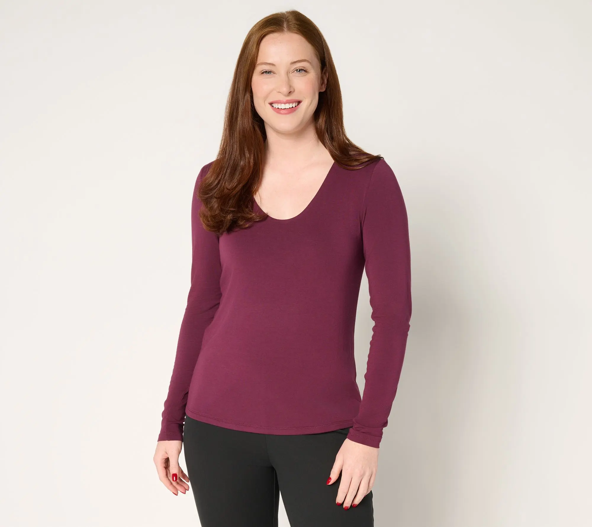 Joan Rivers Wardrobe Builders ButterSoft Long Sleeve Top