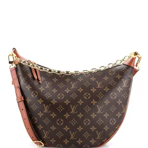 Pre-owned Louis Vuitton Canvas Coated Shoulder Bags Loop Hobo Reverse Monogram Canvas by Rebag