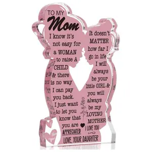Mother's Day Gift Mom Gifts from Daughter Christmas Gift for Mom, Mom Birthday Ideas Gift Cool Mother's Day Gifts from Daughter Best Mom Ever Gifts New Mom Single Mom Christmas 2024 Acrylic Plaque Sign 5x3in