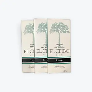 El Ceibo 70% fine dark chocolate+lemon peel (3 pack)  Organic Low Sugar  Snack Dessert