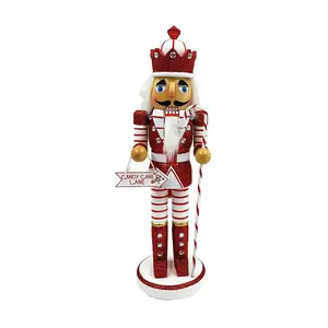 Santa's Workshop 14" Candy Cane King Nutcracker