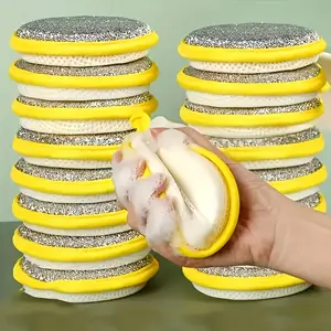 Double-Sided Dish Sponge Scrubber Kitchen Brush Pot Cleaner, Dishwashing Sponge, Durable Absorbent Cleaning Cloth, Magic Eraser for Washing Dishes