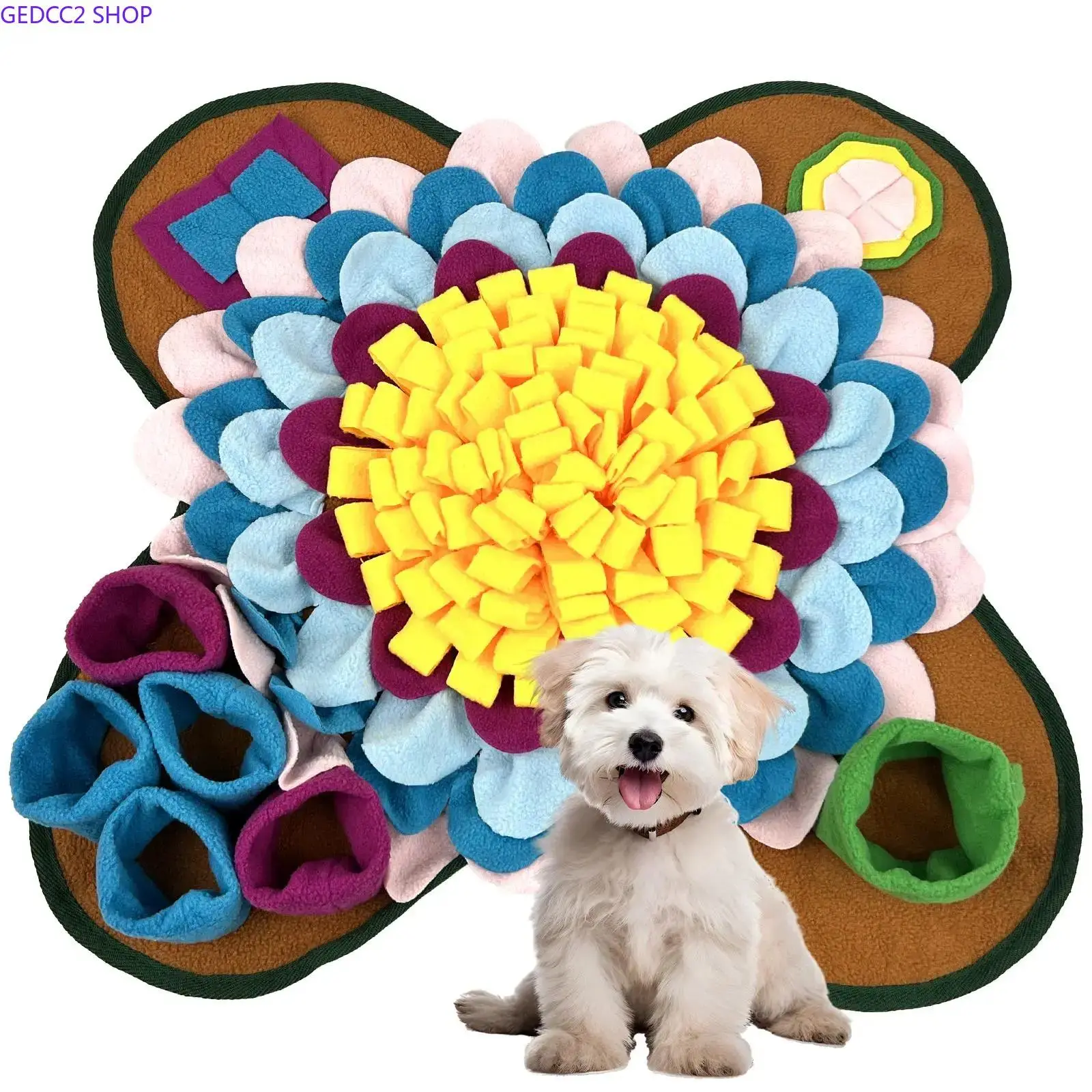 Cotton Pet Snuffle Mat - Interactive Enrichment Toy for Dogs, Slow Feeder Training Mat for Mental Stimulation, Boredom Relief & Indoor Use, No