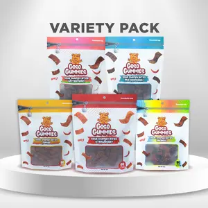 Goso Gummies Viral Sour Chamoy Belts – 5 Pack Variety Bundle (20oz) - Watermelon, Blueberry, Mango, Strawberry, Rainbow