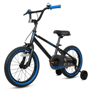 Hykolity Kids Bike Boy Girl Bicycle 16" for Children Age Group 4-6 Height 38-48 inch Kids Sport Bike BMX Handbar includes Training Wheel Black