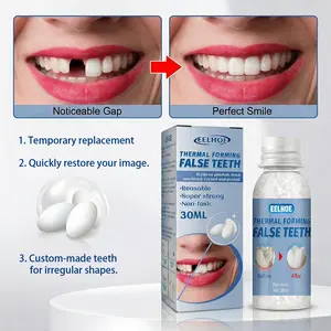 [Immediate Repair] 30ml Moldable Thermoformable Denture Gummies, Temporary Filling Material for Gaps/Broken Teeth, Medical Grade, Non-toxic, DIY Cosmetic Dentures, Smile-Saving Miracle! Whitening Oral.Oral care