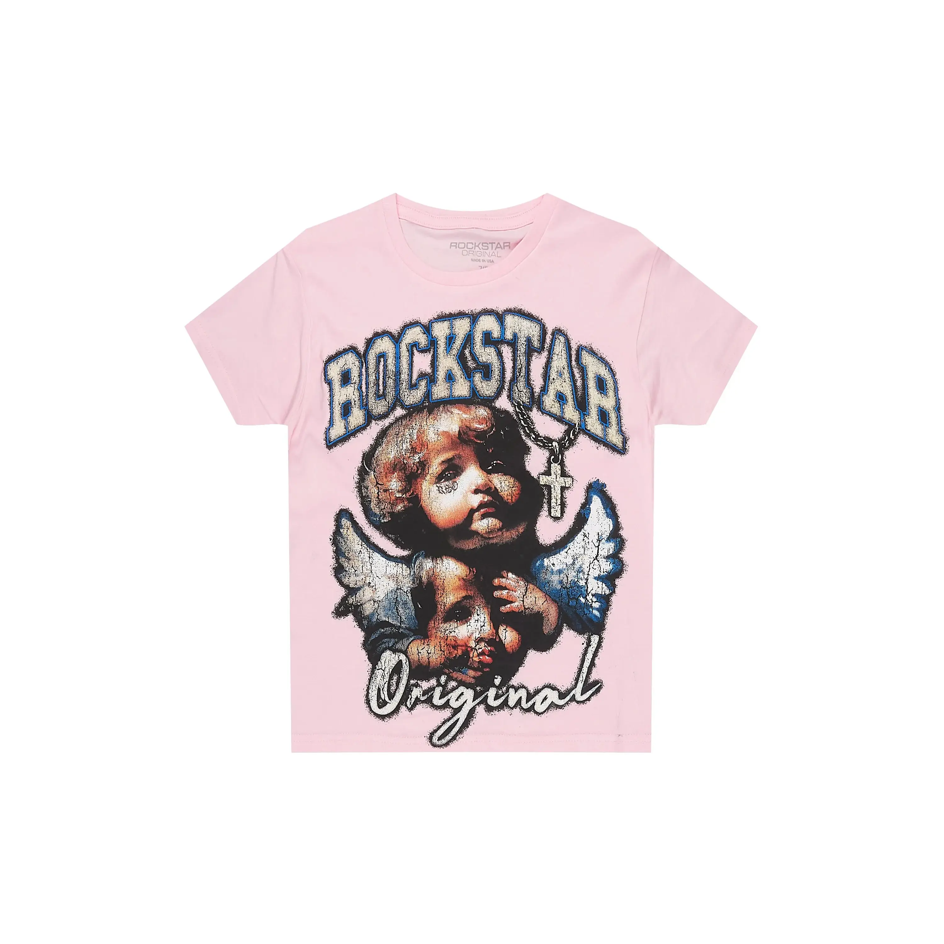 Girls Jovala Light Pink Graphic T-Shirt