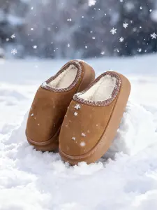 Slippers, Durable Comfort Design, Perfect for Daily Wear, Soft Material All-Day Comfort, Indoor/outdoor Warm Cotton Slippers, Fluffy Home Slippers, Cozy Bedroom Slippers, Slipper Shoes, Footwear