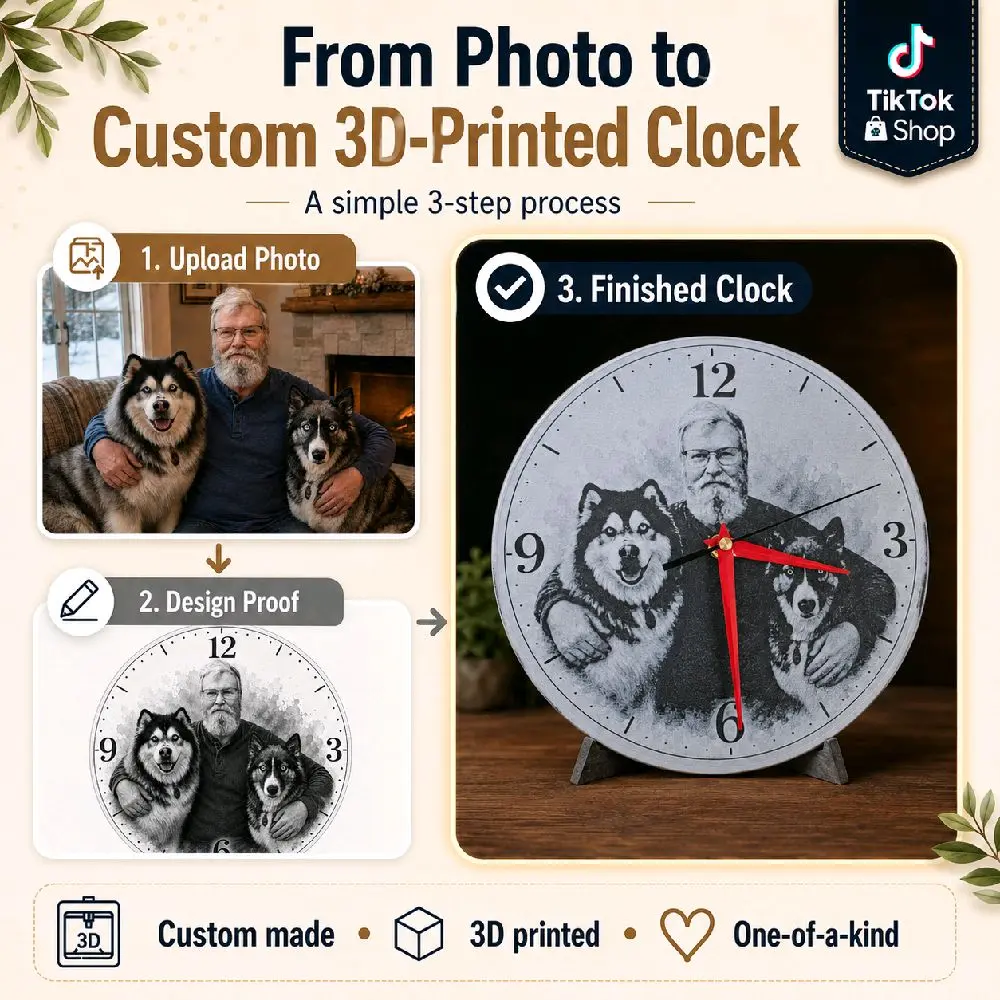3D-Printed Custom Decorative Wall Clock