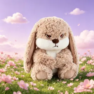 Adorable Bunny Plush Toy with Red Roses - Perfect Gift for Any Occasion.