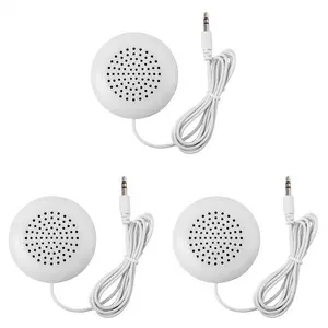 3X Mini White 3 5mm Pillow Speaker for iPhone IPod CD Radio MP3 Player GL