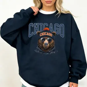 Vintage Chicago football jersey, retro unisex game day apparel, Chicago football clothing, Bears fan gift