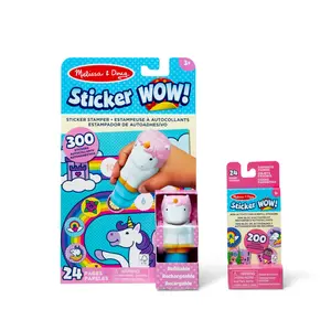 Sticker WOW!™ Unicorn Bundle: Activity Pad & Sticker Stamper + Mini Activity Pad and 200 Refill Stickers