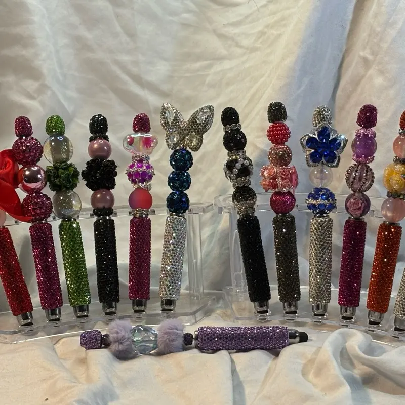 Fancy Beaded Stylus - Decorative Beaded Stylus with Colorful Beads and Glittering Design for Stylish Use
