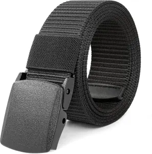 Belts for Men,Belts for Men,Adjustable Nylon Canvas Fabric Golf Belt,No Metal Buckle, Fast Pass Through the Airport Security,Suitable for Work and Travel