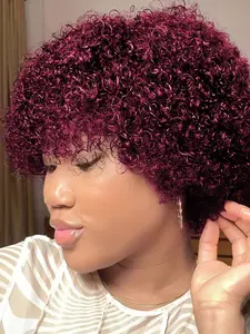 Human Hair Wigs Curly Full Wig, Premium Human Hair, Cut Party Wig for Parties, Natural Look, Natural Looking Wig, Natural Fluffy Wigs, Comfortable Fit, Easy to Style