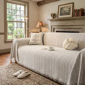 Anti-Scratch Straight Sofa Cover - 2026 Pet-Proof All-Seasons Universal Covers Sofa Towel, Machine Washable, Claw-Resistant Household Textile Mat