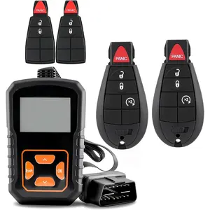 2 Pieces Suitable for 1500 Keychain Replacement DIY Kit for Dodge Ram 1500 2500 3500 2013 2014 2015 2016 2017 Keyless Entry Remote Key GQ4-53T