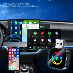 USB Wireless CarPlay Adapter Convert Wired CarPlay to Wireless for Vehicle with RGB LED Display and Easy Installation your car