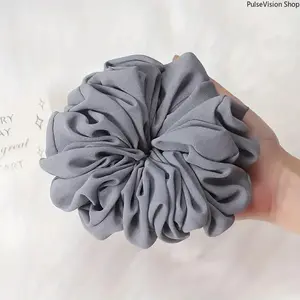 Solid Polyester Hijab for Women, Elastic Muslim Headscarf for Casual Daily Wear and Ceremony, Modesty Fashion Wrap