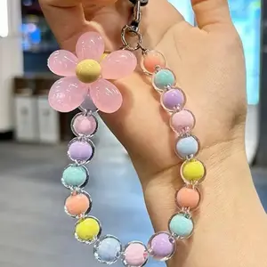 Flower Design Mobile Phone Lanyard, Portable Mobile Phone Strap, Smartphone Chain, Mobile Phone Accessories for Women & Girl Gift, Phone Sling