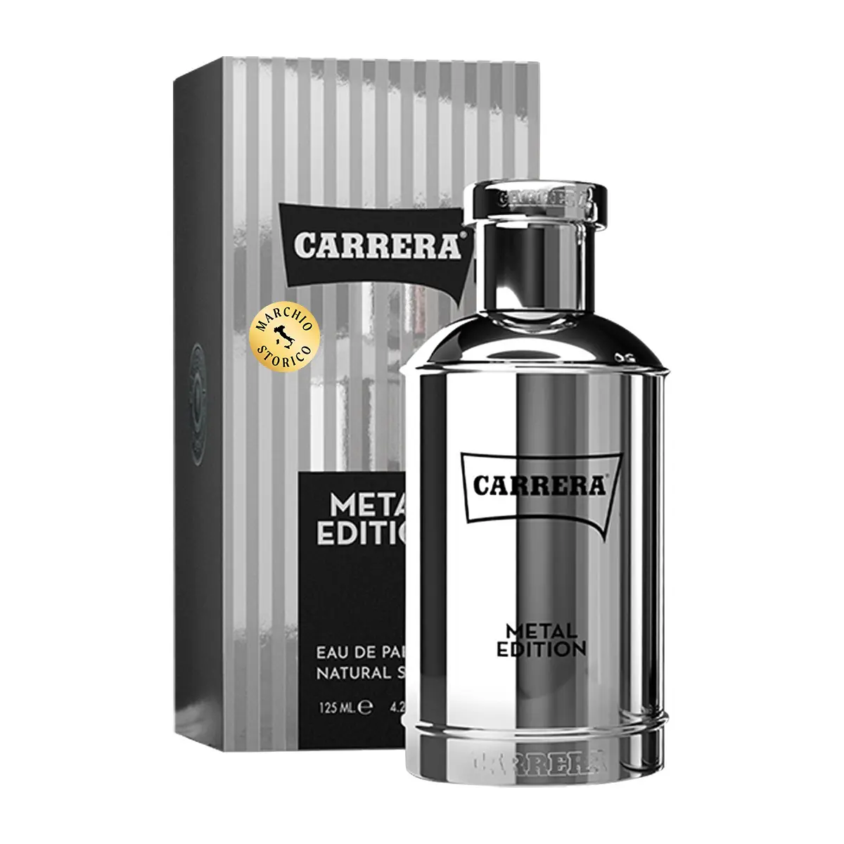 Carrera Jeans Parfums Metal Edition Eau de Parfum for Men, 125ml | Premium Amber-Fougere Scent for Sophisticated Daily Wear, Alcohol Base