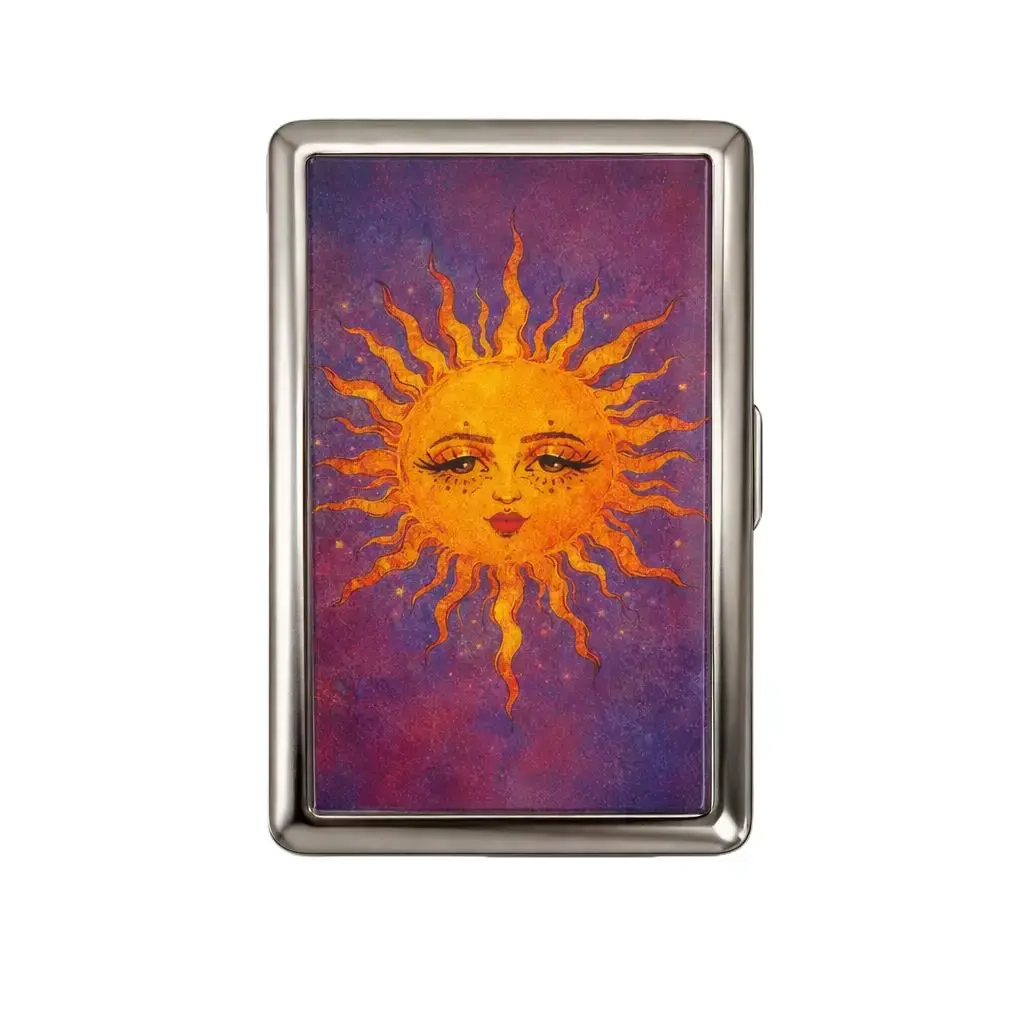 Vintage Wallet Metal Case - Cigarette Card Holder, Multi-Functional Metal Tin Box, Versatile Trinket Business Card ID Holder