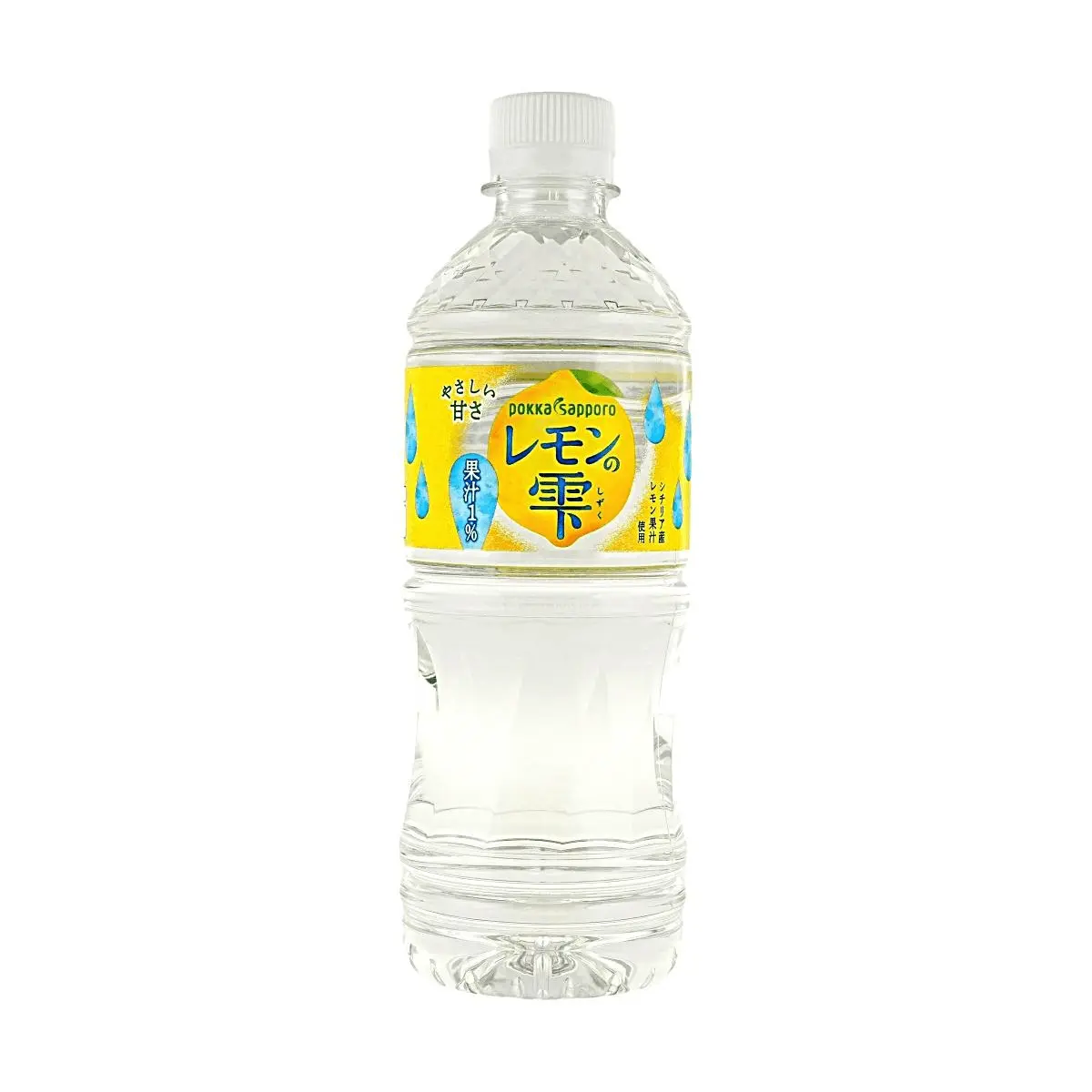 POKKA SAPPORO Lemon No Shizuku Natural Mineral Water 540ml - Japanese Refreshing Lemon Flavored Drink