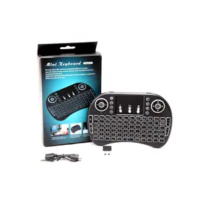 I8 Mini Wireless Keyboard with Touchpad - 2.4GHz QWERTY LED Backlit Mouse, USB Connection, Perfect for Smart TVs, PCs, and Gaming - Compact and Portable Design for Easy Use Anywhere!