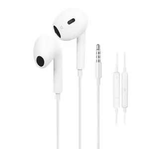 14.2mm dynamic driver high-fidelity wired headphones, in-ear design with microphone, 3.5mm plug for universal use with mobile phones, computers, and tablets, 106dB high sensitivity and low distortion, TPE tangle-free cable, Earbuds, Headset