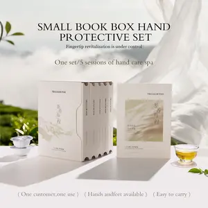 TRICOLOR FISH Hand Skin Care Gift Set in Book Box, 3-Piece Kit with Exfoliating Treatment, Nourishing Tea Oil & Soothing Cream