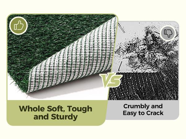 PAWGIANT Dog Grass Pad with Tray, 17.9"x14", With 2 Reusable Artificial Turf, for Dogs Potty, for Balcony Apartment, Realistic, Quickly Absorbency Portable Dog Litter Box Bathroom Turf for Pet Training, Waterproof Non-Slip Washable Puppy Pee PAWGIANT Dog Grass Pad with Tray, 17.9"x14", With 2 Reusable Artificial Turf, for Dogs Potty, for Balcony Apartment, Realistic, Quickly Absorbency Portable Dog Litter Box Bathroom Turf for Pet Training, Waterproof Non-Slip Washable Puppy Pee