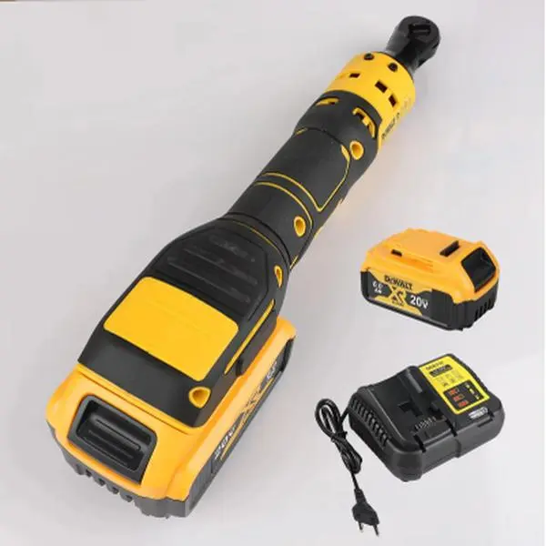 DCF512 1/2  Inch Brushless Cordless Ratchet Wrench, Compatible With Dewalt 20V MAX LiIon Battery, HighPower Electric Tool With LED Work Light, Forward & Reverse Control, Comes With 9 Sockets, Yellow For Auto Repair & DIY Projects
