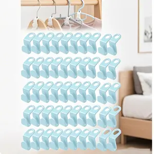 Hanger Connector Hook, 50pcs Space-saving Closet Organizer Extender, Cascading Hooks for Wardrobe Storage and Dorm Room Essentials