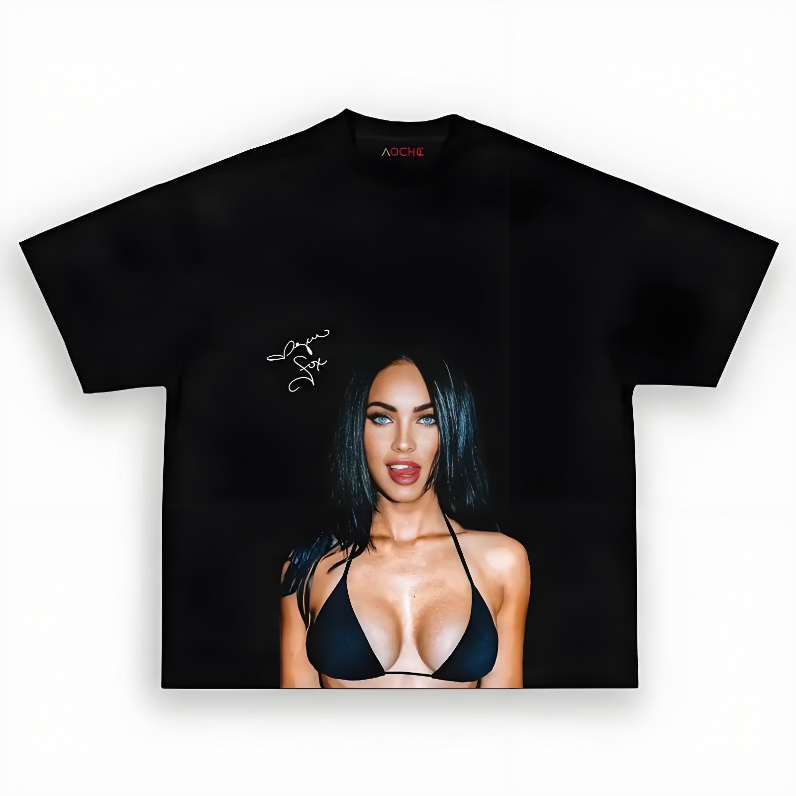 Megan Fox Star T-shirt, famous actress design casual T-shirt, famous music artist retro T-shirt, Hollywood star comfortable fabric T-shirt Megan Fox Star T-shirt, famous actress design casual T-shirt, famous music artist retro T-shirt, Hollywood star comfortable fabric T-shirt