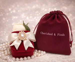 Velvet Ring Jewelry Gift Box Set Elegant Gift Box Valentine Gift Couples Gift