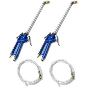 Pneumatic Engine Cleaning Gun with 4Ft Hose High-Speed Syphon Spray for Narrow Spaces Strong Cleaning Power Ergonomic Handle Air Blow Gun Set