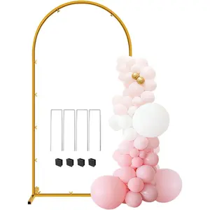 6 FT Wedding Arch Frame Backdrop Stand for Party, Balloon Arch Stand, Wedding Arches for Ceremony, Metal Gold Arch Frame Backdrop Stand for Bridal Baby Showers Birthday Decoration Photo