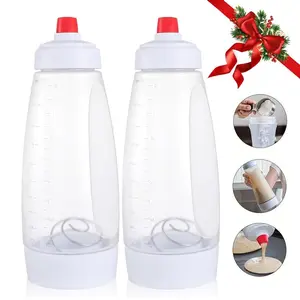 Pancake Batter Dispenser and Mixer with BlenderBall，Easy-Pour Silicone Spout for Pancakes Waffles Muffins & Cupcakes，Thanksgiving cooking utensils Value Pack TikTokShopBlackFriday Christmas Stock Up