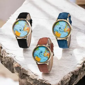 Quartz Antique Design Around the Globe Creative Analog Wristwatch - 8.5"
