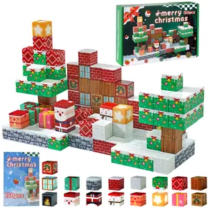 Magnetic Building Blocks-150PCS Pixel Blocks for Kids Ages 4-8 Educational STEM Toys for Boys & Girls Christmas Birthday Gift