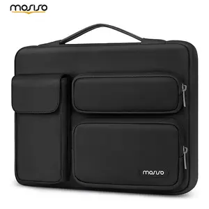 MOSISO 360-Degree Protective Laptop Case 13-17.3 inch Compatible with MacBook Air/Pro Dell XPS HP Lenovo ASUS Acer Waterproof Bag with 2 Raised & 1 Flapover Pockets Side Open Handle Carrying Sleeve for Work School Travel