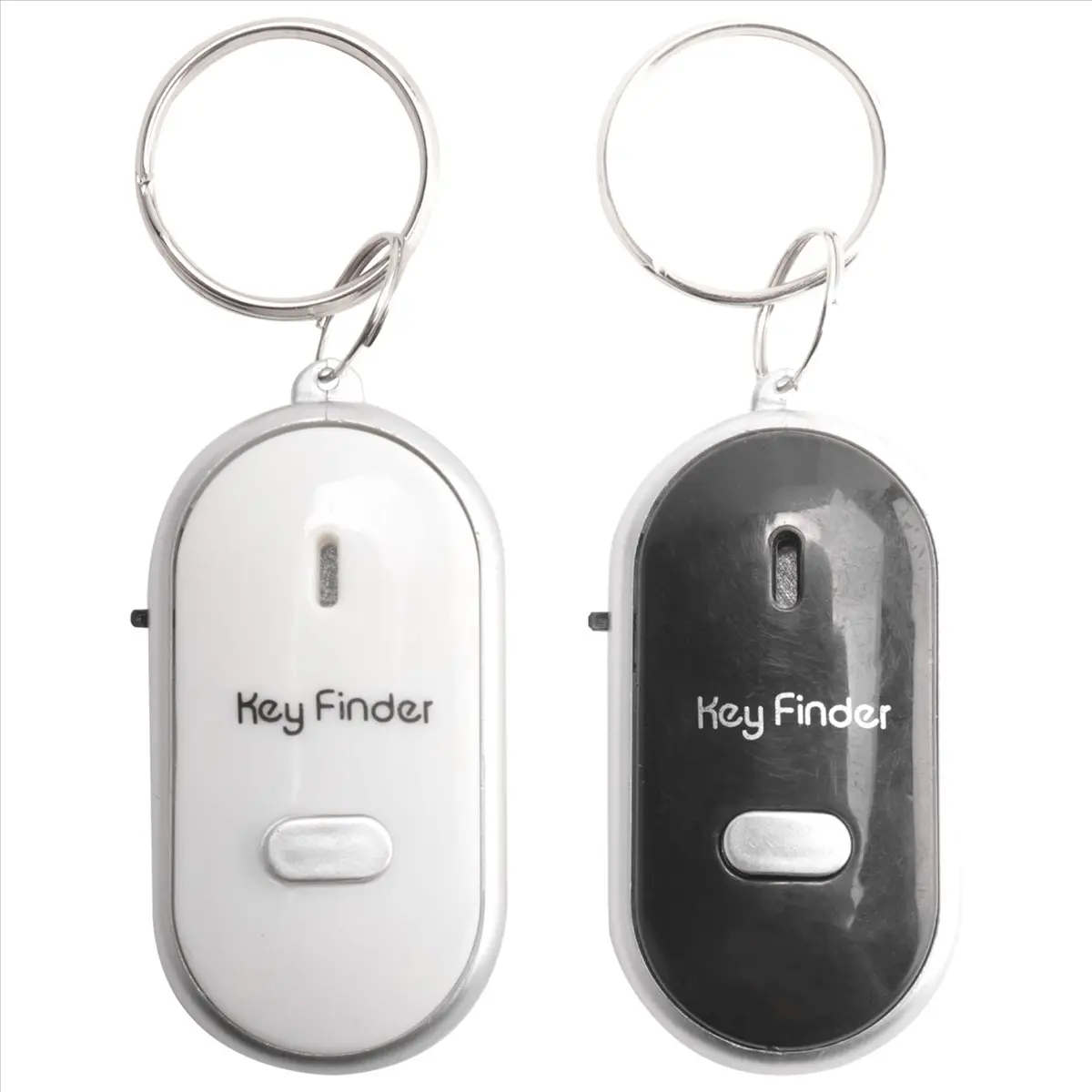 2pcs Electronic Plastic Key Finder Whistle, LED Flashing Beeping Locator Remote Keychain for Various Car Interior Use