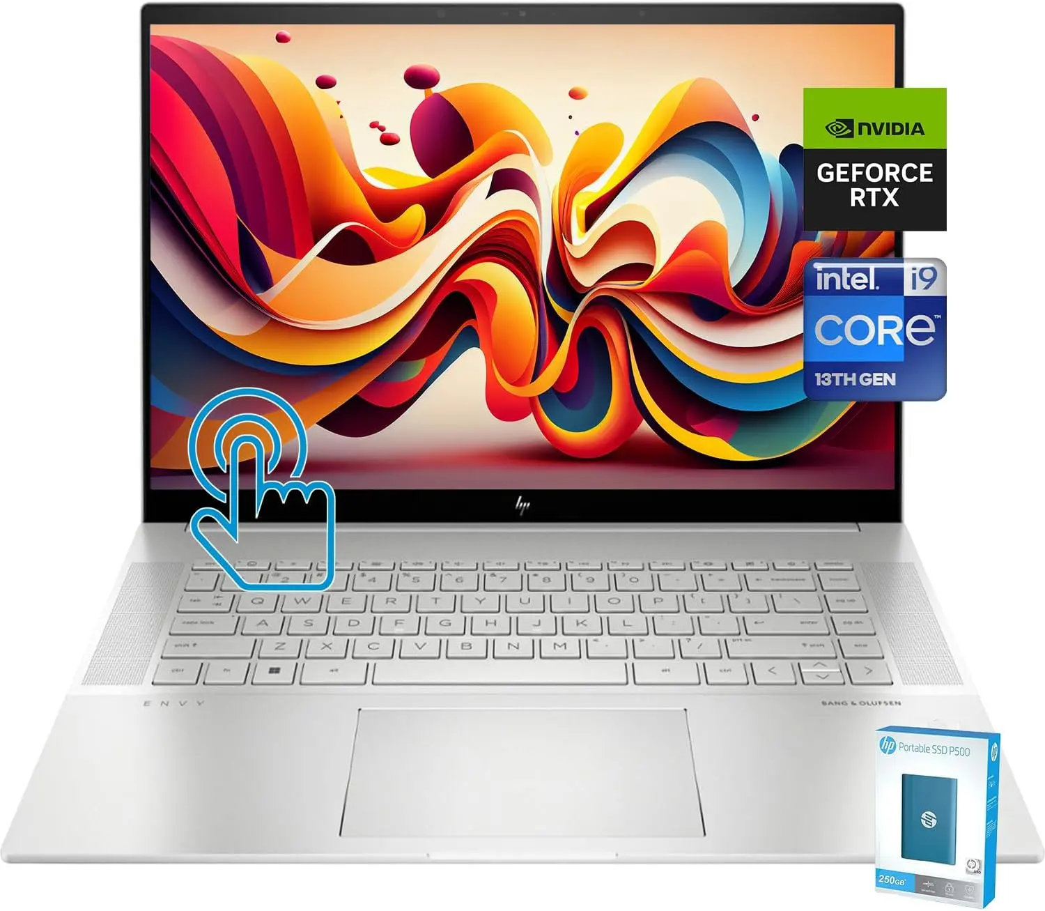 HP Envy 16″ WQXGA Touchscreen Laptop i9-13900H RTX 4060 Backlit Keyboard Wi-Fi 6E Bang & Olufsen Audio Win 11