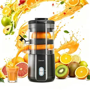 Electric Orange Juicer, Hand-Free Citrus Juicer Machine with Cleaning Brush, High-Performance Automatic Juice Squeezer for Lemon, Lime, Grapefruit, Pomegranate, Easy to Clean & Use, Juice Extractor Machine