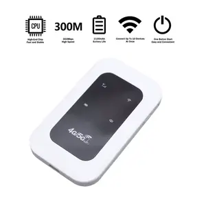 Travel 4G WiFi Mobile Hotspot Wide Compatibility Portable 4G WiFi Hotspot Device 300Mbps Long Battery Life for Campervan
