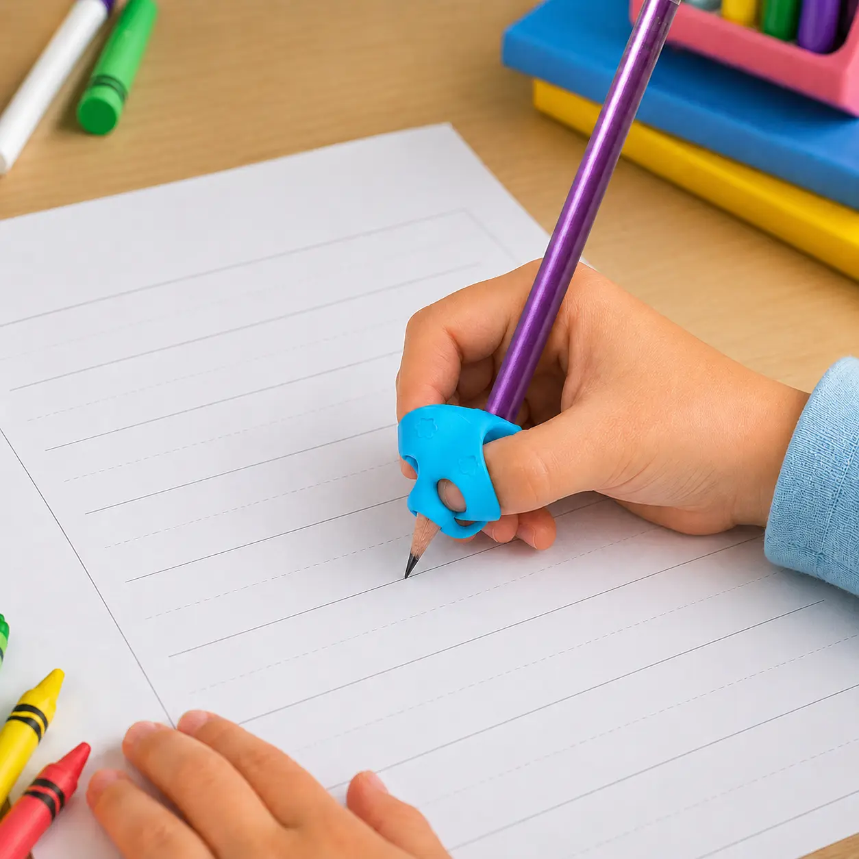 12 Pack Ergonomic Soft Rubber Pencil Grips - Correctors for Writing Comfort, Posture Aid & Writing Help, Standard Fit School/Office Supplies Party Gift Kit