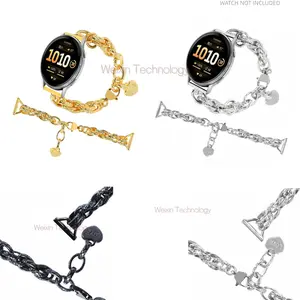 Metal strap suitable for Garmin Venu4 22mm sports strap compatible Garmin Venu4, 3S 45mm, Venu 2S, Vivoactive 4S, Forerunner 255S Women's strap with heart-shaped linked list, Smartwatch strap, Smart Watch Accessories
